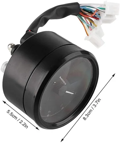 Vista 3 de Acouto Velocímetro tacómetro para motocicleta 12000RPM universal motocicleta retroiluminación LED tacómetro digital velocímetro medidor MPH DC 12V