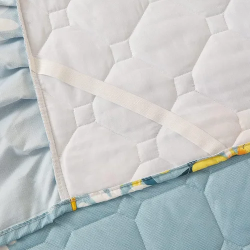 Vista 6 de Juego de falda de cama con volantes de 3 piezas, 3 piezas, cobertura lateral de 15.7 pulgadas, suave y cálida