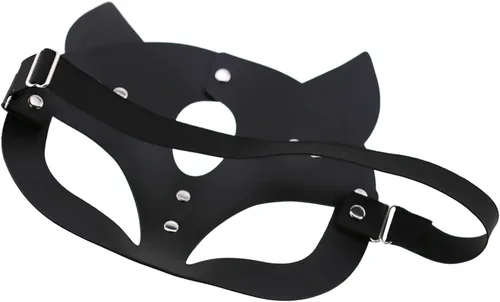 Vista 5 de Kutocesy Máscaras sexys, máscara de máscaras de pareja masculina y femenina, máscara de Halloween, máscara de cuero de animal, máscara de fiesta
