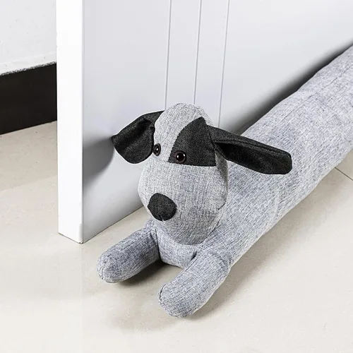Vista 8 de Tapón de tela para perros para debajo de la puerta, 3 libras, bloqueador de corrientes de aire decorativo resistente a prueba de corrientes de aire