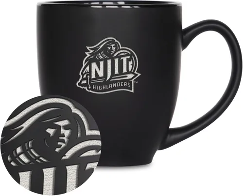 Vista 204 de Rico Industries - Taza de cerámica mate negra con grabado láser estándar de 15oz para NCAA (escuelas T & U) - Para bebidas calientes o frías