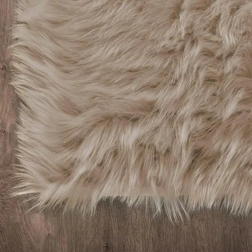 Vista 5 de Latepis - Alfombra rectangular de piel sintética tipo lana de oveja suave y esponjosa de estilo bohemio para sala de estar, dormitorio y residencias