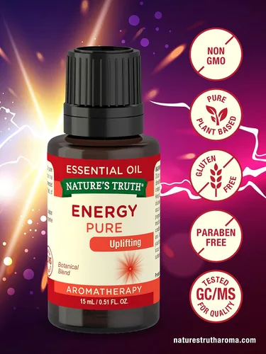 Vista 3 de Nature's Truth Aceite esencial energético, 0.51 onzas líquidas
