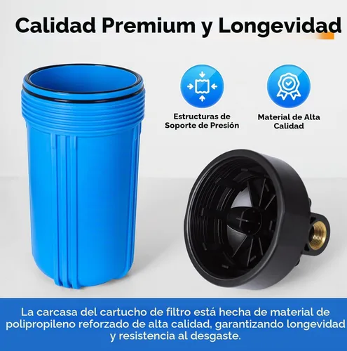 Vista 6 de PUREPLUS - Filtro de agua para toda la casa de 2 etapas, NSF/ANSI 42