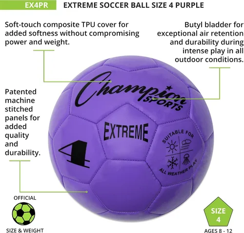 Vista 4 de Champion Sports Extreme Series - Pelota de fútbol compuesto Tamaños 3, 4, 5 en varios