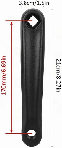 Vista 2 de Watris Veiyi 2PCS Biela de bicicleta, brazo de manivela de bicicleta, brazo izquierdo de una sola cadena para bicicleta eléctrica, bicicleta