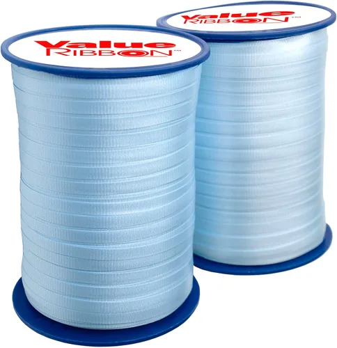 Vista 24 de Value Ribbon - Cinta rizadora prensada, 3/16 pulgadas x 500 yardas para envoltura de regalos, manualidades, proyectos de arte y decoraciones de Azul
