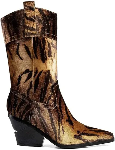 Vista 2 de ANN CREEK Botas 'Orenta' de moda con estampado de tigreanimal para mujer