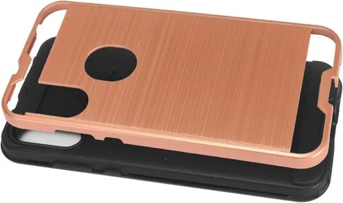 Vista 2 de Para Motorola Moto E (2020) XT2052 - Funda de teléfono estilo cepillado - CS3 oro rosa