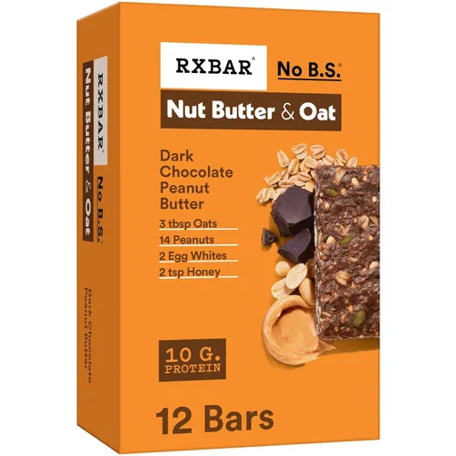 Vista 10 de RXBAR - Barras de mantequilla de nuez y avena con proteína, snacks de proteínas, mantequilla de maní y chocolate oscuro (6 cajas, 30 barras)