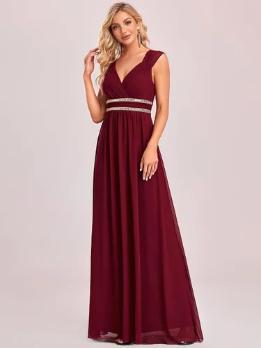 Vista 6 de Vestido Formal Largo Sin Mangas con Cuello en V Sin Mangas para Mujer Ever-Pretty 08697