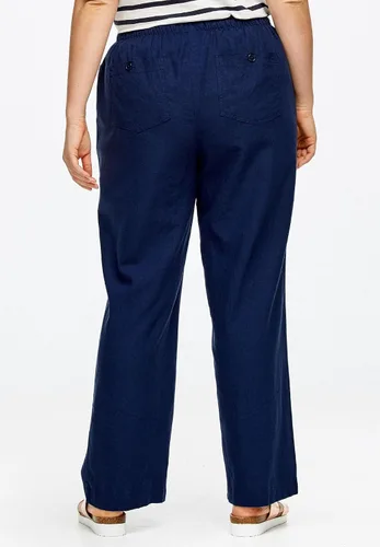 Vista 3 de Ellos - Pantalones con cordón para mujer, mezcla de lino