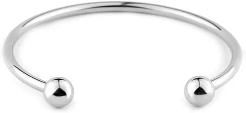 Vista 2 de RUBYCA 10 pulseras de plata blanca chapada en plata blanca con forma de tornillo, para bricolaje