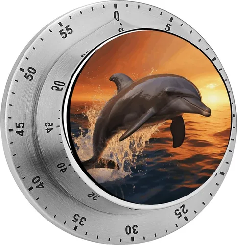 Vista 10 de Temporizadores mecánicos de cocina para cocinar, temporizador magnético de cuenta regresiva de 60 minutos con boca de animal, lindos temporizadores
