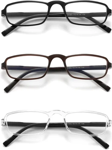 Vista 8 de MDee Gafas de lectura para mujer, paquete de 3 unidades, redondas, con bloqueo de luz azul, bisagras de resorte