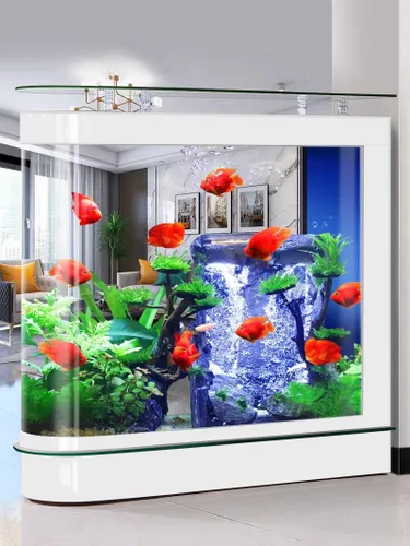 Vista 5 de con bomba de aire y acuario kit de lujo acuario de pecera ornamental grande Negro