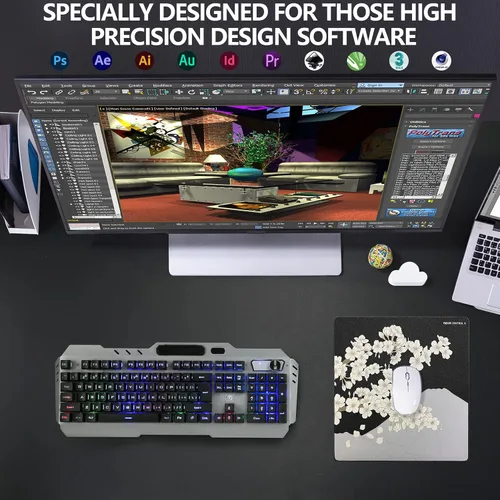 Vista 3 de X-Raypad Aqua Control 2 Alfombrilla de Mouse para Juegos, Alfombrilla de Mouse de Ultra Alta Precisión con Perfecta Velocidad y Capacidad