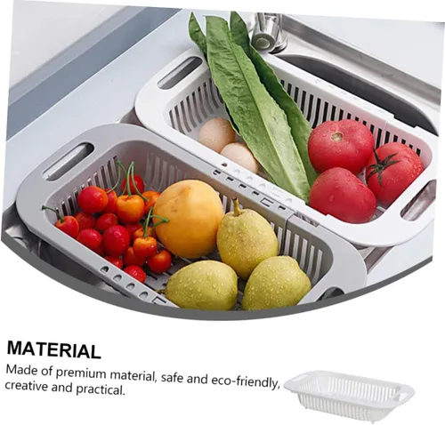 Vista 4 de SHOWERORO Soporte para utensilios de cocina, estante de secado de platos, diseño retráctil, fácil acceso