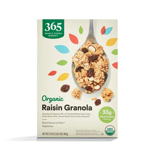 Vista 14 de 365 by Whole Foods Market, Granola orgánica de almendras y vainilla francesa, 17 onzas
