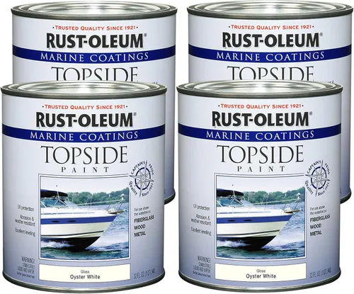 Vista 22 de Rust-Oleum 207005 Pintura para cubierta marina Marine Coatings, cuarto de galón, color gris acorazado