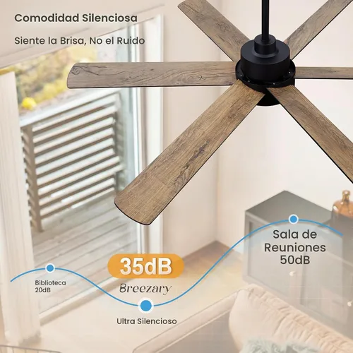 Vista 7 de Ventiladores de techo de 60 pulgadas con luces y control remoto, ventilador