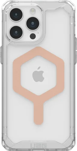 Vista 7 de URBAN ARMOR GEAR UAG - Funda compatible con iPhone 15 Pro Max de 6.7 pulgadas Plyo Ice/oro rosa con imán integrado compatible con carga MagSafe