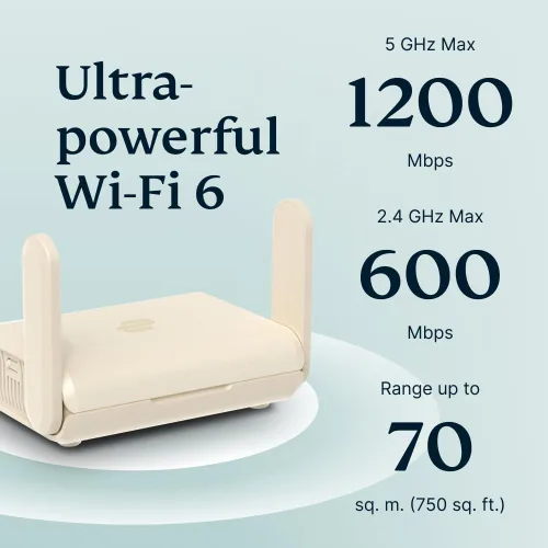 Vista 5 de Aircove Go Enrutador VPN Wi-Fi 6 portátil Protege dispositivos ilimitados Prueba gratuita de ExpressVPN de 30 días Internacional