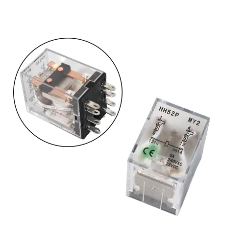 Vista 6 de ATO Relé de potencia electromagnética DPDT 2NO 2NC HH52P MY2NJ de la bobina de DC 24V de 8 pines con base de enchufe de terminal enchufable