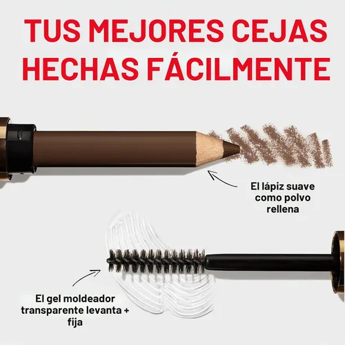 Vista 6 de Revlon ColorStay - Lápiz y gel para cejas Fantasy, 001 rubio ceniza This brow product features a powder-soft pencil and a clear shaping gel to