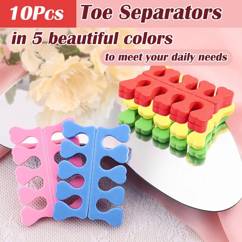 Vista 7 de 10 separadores de dedos para pedicura, separador de dedos de esponja suave para esmalte de uñas, separadores de dedos, separadores de dedos