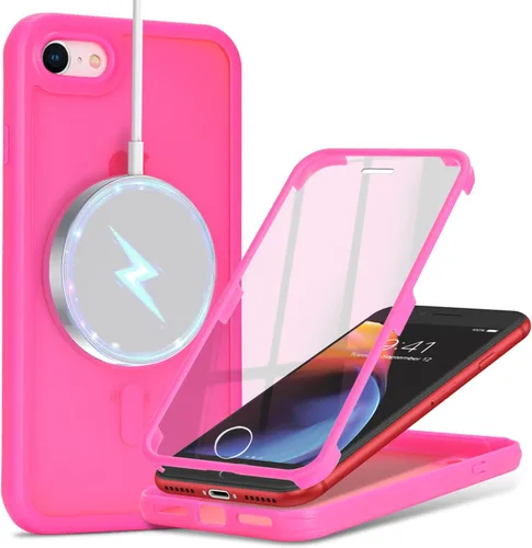 Vista 82 de Funda para iPhone 8 Plus con protector de pantalla, compatible con Magsafe, para iPhone 7 Plus, protector de pantalla integrado, funda delgada
