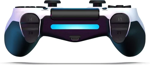 Vista 2 de MOVONE Controlador inalámbrico de doble vibración para PS4SlimPro, compatible con consola PS4 (blanco)