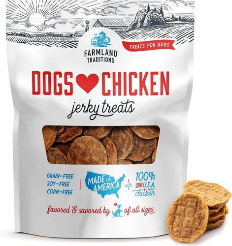 Vista 10 de Dulces de carne seca de res que a los perros de Farmland Traditions les encantan con solo 3 ingredientes y sin rellenos, bolsa de 5 onzas Made in