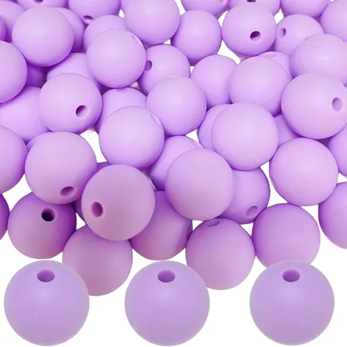 Vista 7 de Abalorios de silicona, 120 piezas de 6 mm abalorios redondos de silicona para hacer llaveros, pulseras, collares, aretes, joyas, manualidades DIY