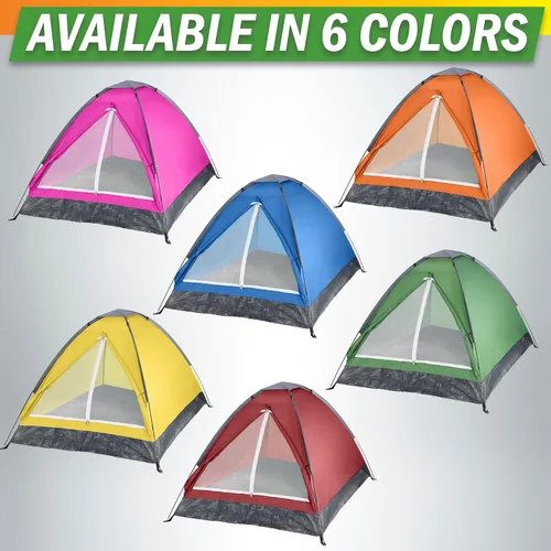 Vista 8 de Tienda de campaña Happy Camper para dos persona por de Wakeman Outdoors Rojo