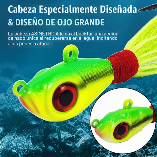 Vista 4 de Eupheng Plantillas de cola de cubo brillante, plantilla de pelo de pesca