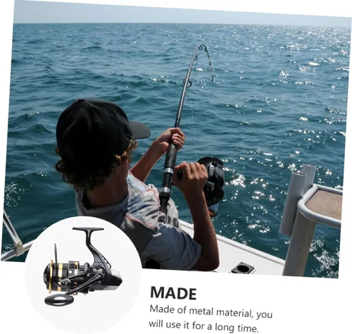 Vista 9 de 1 Relación de engranajes Carrete giratorio de fundición de larga distancia para varilla de agua salada Accesorios de pesca al aire libre