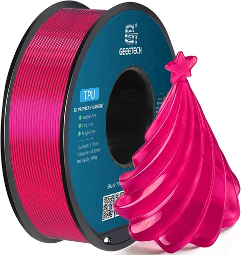 Vista 33 de Geeetech - Filamento PLA de 0.07 pulgadas, filamento de seda de bicolor, consumo dicromático de coextrusión brillante, 2.2 libras, 1 carrete