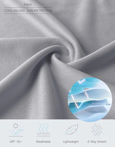 Vista 3 de Camisa polo de manga larga para hombre, ligera, protección solar UPF 50+, camisas geniales para hombres, trabajo, pesca, al aire libre