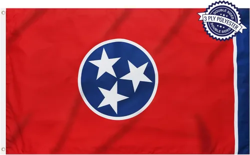 Vista 22 de Bandera del estado de Alabama de 3 x 5 pies para exteriores, doble cara, 3 capas, poliéster, AL Alabama, banderas con 2 ojales de latón