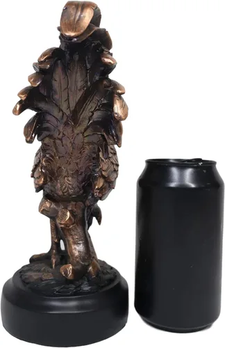 Vista 7 de Ebros Country Western - Estatua decorativa de gallina de gallo en bronce galvanizado con base Sunshine Crow Rural Barnyard Farmhouse Gallina Cocina