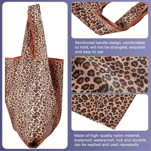 Vista 6 de BEEFLYING Bolsas de comestibles plegables, de nailon, ecológicas y reutilizables, impermeables, bolsas de la compra plegables