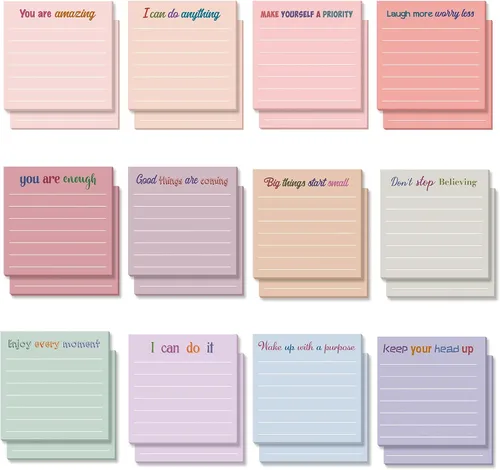 Vista 38 de Yinder 12 notas adhesivas inspiradoras, bonitas notas adhesivas motivacionales, regalos de agradecimiento a los empleados, a granel para profesores