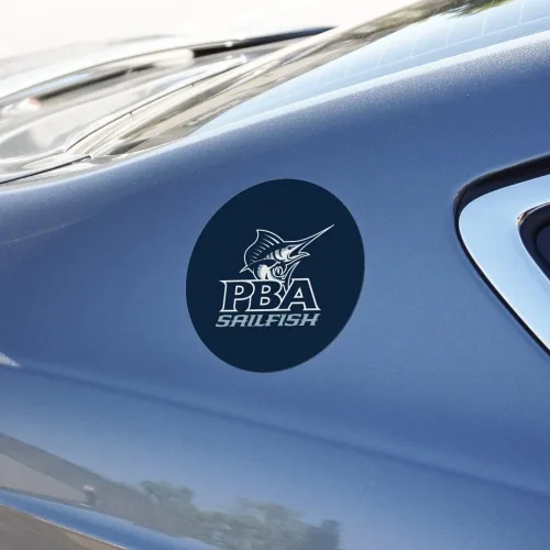 Vista 3 de Palm Beach Atlantic University Logotipo Primario Automotriz Refrigerador Coche Locker Vinilo Círculo Imán