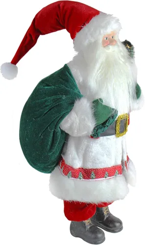 Vista 2 de Windy Hill Collection Bosque blanco nevado con cascanueces 180038 - Figura decorativa de Papá Noel de 18 pulgadas