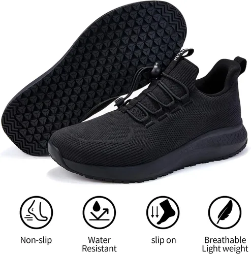 Vista 2 de AEHAO Non Slip Shoes for Men Food Service, Waterproof Work Shoes Restaurant,Slip On Resistant Sneakers, Breathable, Lightweight Walking Shoes for