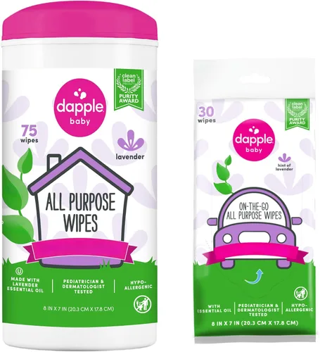 Vista 12 de Dapple Spray de limpieza multiusos para bebés y toallitas multiusos (paquete de 2) botella de 16.9 onzas líquidas, 30 toallitas de limpieza