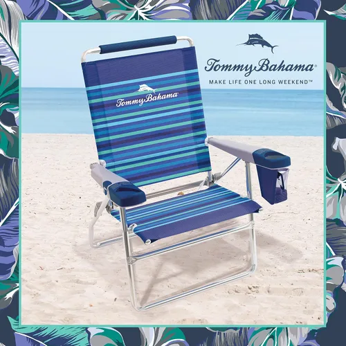 Vista 3 de Tommy Bahama Silla de playa Hi-Boy de 4 posiciones, altura del asiento de Mixto