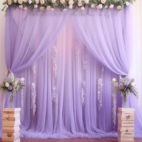 Vista 32 de Cortinas de fondo de tul azul de 10x10 para fiestas, cortina de fondo transparente para fotos de boda, cortinas para baby shower, fotografía, fiesta
