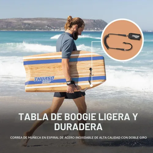 Vista 4 de THURSO SURF Quill 42'' Tabla de bodyboard ligera y duradera con núcleo EPS, cubierta IXPE, base pulida de HDPE, puntal FRP, cola crescent, doble